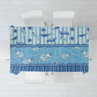 Hawaii Christmas In July Tablecloth Sky Blue Mele Kalikimaka Sea Animals
