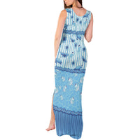 Hawaii Christmas In July Tank Maxi Dress Sky Blue Mele Kalikimaka Sea Animals
