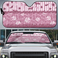 Hawaii Christmas In July Auto Sun Shade Dusty Pink Mele Kalikimaka Sea Animals