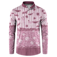 Hawaii Christmas In July Button Sweatshirt Dusty Pink Mele Kalikimaka Sea Animals
