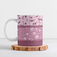 Hawaii Christmas In July Ceramic Mug Dusty Pink Mele Kalikimaka Sea Animals