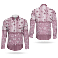 Hawaii Christmas In July Couples Matching Off Shoulder Short Dress and Long Sleeve Button Shirt Dusty Pink Mele Kalikimaka Sea Animals DT05 - Polynesian Pride