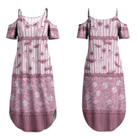 Hawaii Christmas In July Couples Matching Summer Maxi Dress and Hawaiian Shirt Dusty Pink Mele Kalikimaka Sea Animals DT05 - Polynesian Pride