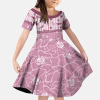 Hawaii Christmas In July Family Matching Short Sleeve Bodycon Dress and Hawaiian Shirt Dusty Pink Mele Kalikimaka Sea Animals