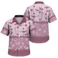 Hawaii Christmas In July Family Matching Short Sleeve Bodycon Dress and Hawaiian Shirt Dusty Pink Mele Kalikimaka Sea Animals DT05 Son's Shirt Pink - Polynesian Pride
