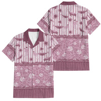Hawaii Christmas In July Family Matching Summer Maxi Dress and Hawaiian Shirt Dusty Pink Mele Kalikimaka Sea Animals DT05 Dad's Shirt - Short Sleeve Pink - Polynesian Pride