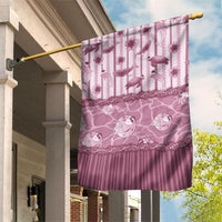 Hawaii Christmas In July Garden Flag Dusty Pink Mele Kalikimaka Sea Animals