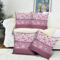 Hawaii Christmas In July Pillow Cover Dusty Pink Mele Kalikimaka Sea Animals