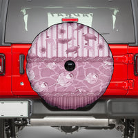 Hawaii Christmas In July Spare Tire Cover Dusty Pink Mele Kalikimaka Sea Animals