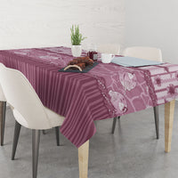 Hawaii Christmas In July Tablecloth Dusty Pink Mele Kalikimaka Sea Animals