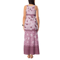 Hawaii Christmas In July Tank Maxi Dress Dusty Pink Mele Kalikimaka Sea Animals