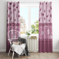 Hawaii Christmas In July Window Curtain Dusty Pink Mele Kalikimaka Sea Animals