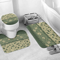 Hawaii Christmas In July Bathroom Set Olive Green Mele Kalikimaka Sea Animals
