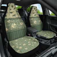 Hawaii Christmas In July Car Seat Cover Olive Green Mele Kalikimaka Sea Animals