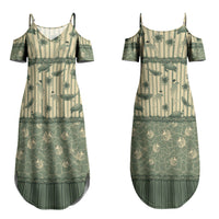 Hawaii Christmas In July Couples Matching Summer Maxi Dress and Hawaiian Shirt Olive Green Mele Kalikimaka Sea Animals DT05 - Polynesian Pride