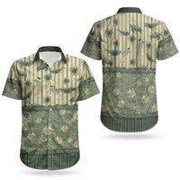 Hawaii Christmas In July Couples Matching Tank Maxi Dress and Hawaiian Shirt Olive Green Mele Kalikimaka Sea Animals DT05 - Polynesian Pride