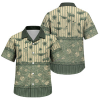 Hawaii Christmas In July Family Matching Off Shoulder Maxi Dress and Hawaiian Shirt Olive Green Mele Kalikimaka Sea Animals DT05 Son's Shirt Green - Polynesian Pride
