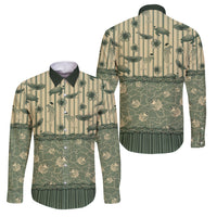 Hawaii Christmas In July Family Matching Puletasi and Hawaiian Shirt Olive Green Mele Kalikimaka Sea Animals DT05 Dad's Shirt - Long Sleeve Green - Polynesian Pride