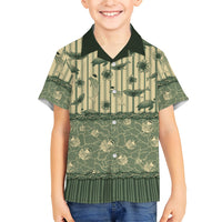 Hawaii Christmas In July Family Matching Puletasi and Hawaiian Shirt Olive Green Mele Kalikimaka Sea Animals