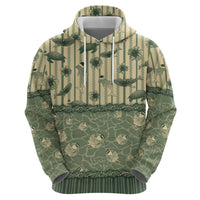 Hawaii Christmas In July Hoodie Olive Green Mele Kalikimaka Sea Animals