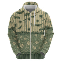 Hawaii Christmas In July Hoodie Olive Green Mele Kalikimaka Sea Animals