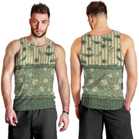 Hawaii Christmas In July Men Tank Top Olive Green Mele Kalikimaka Sea Animals