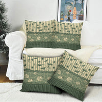 Hawaii Christmas In July Pillow Cover Olive Green Mele Kalikimaka Sea Animals