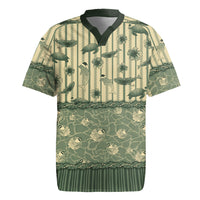 Hawaii Christmas In July Rugby Jersey Olive Green Mele Kalikimaka Sea Animals