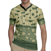 Hawaii Christmas In July Rugby Jersey Olive Green Mele Kalikimaka Sea Animals