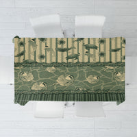 Hawaii Christmas In July Tablecloth Olive Green Mele Kalikimaka Sea Animals