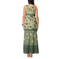 Hawaii Christmas In July Tank Maxi Dress Olive Green Mele Kalikimaka Sea Animals