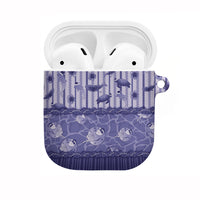 Hawaii Christmas In July AirPods Case Amethyst Purple Mele Kalikimaka Sea Animals