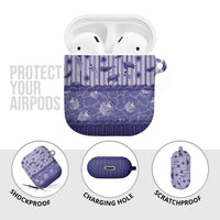 Hawaii Christmas In July AirPods Case Amethyst Purple Mele Kalikimaka Sea Animals
