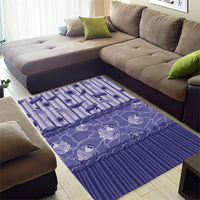 Hawaii Christmas In July Area Rug Amethyst Purple Mele Kalikimaka Sea Animals
