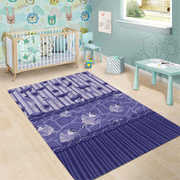 Hawaii Christmas In July Area Rug Amethyst Purple Mele Kalikimaka Sea Animals