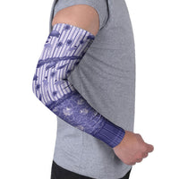 Hawaii Christmas In July Arm Sleeves Amethyst Purple Mele Kalikimaka Sea Animals