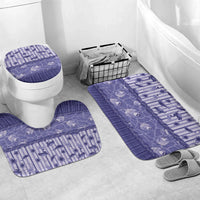 Hawaii Christmas In July Bathroom Set Amethyst Purple Mele Kalikimaka Sea Animals