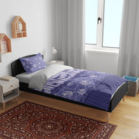 Hawaii Christmas In July Bedding Set Amethyst Purple Mele Kalikimaka Sea Animals