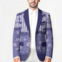Hawaii Christmas In July Blazer Amethyst Purple Mele Kalikimaka Sea Animals