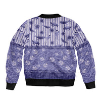 Hawaii Christmas In July Bomber Jacket Amethyst Purple Mele Kalikimaka Sea Animals