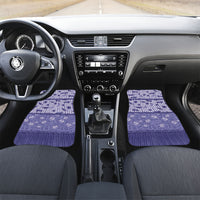 Hawaii Christmas In July Car Mats Amethyst Purple Mele Kalikimaka Sea Animals