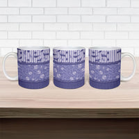 Hawaii Christmas In July Ceramic Mug Amethyst Purple Mele Kalikimaka Sea Animals