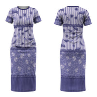 Hawaii Christmas In July Couples Matching Short Sleeve Bodycon Dress and Long Sleeve Button Shirt Amethyst Purple Mele Kalikimaka Sea Animals DT05 - Polynesian Pride