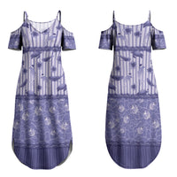 Hawaii Christmas In July Couples Matching Summer Maxi Dress and Hawaiian Shirt Amethyst Purple Mele Kalikimaka Sea Animals DT05 - Polynesian Pride