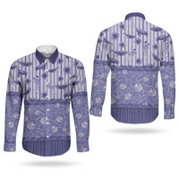 Hawaii Christmas In July Couples Matching Summer Maxi Dress and Long Sleeve Button Shirt Amethyst Purple Mele Kalikimaka Sea Animals DT05 - Polynesian Pride