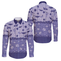 Hawaii Christmas In July Family Matching Long Sleeve Bodycon Dress and Hawaiian Shirt Amethyst Purple Mele Kalikimaka Sea Animals DT05 Dad's Shirt - Long Sleeve Purple - Polynesian Pride
