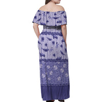 Hawaii Christmas In July Family Matching Off Shoulder Maxi Dress and Hawaiian Shirt Amethyst Purple Mele Kalikimaka Sea Animals