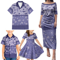 Hawaii Christmas In July Family Matching Puletasi and Hawaiian Shirt Amethyst Purple Mele Kalikimaka Sea Animals DT05 - Polynesian Pride