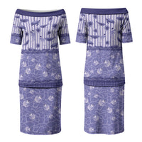Hawaii Christmas In July Family Matching Puletasi and Hawaiian Shirt Amethyst Purple Mele Kalikimaka Sea Animals DT05 Mom's Dress Purple - Polynesian Pride
