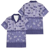 Hawaii Christmas In July Family Matching Short Sleeve Bodycon Dress and Hawaiian Shirt Amethyst Purple Mele Kalikimaka Sea Animals DT05 Dad's Shirt - Short Sleeve Purple - Polynesian Pride